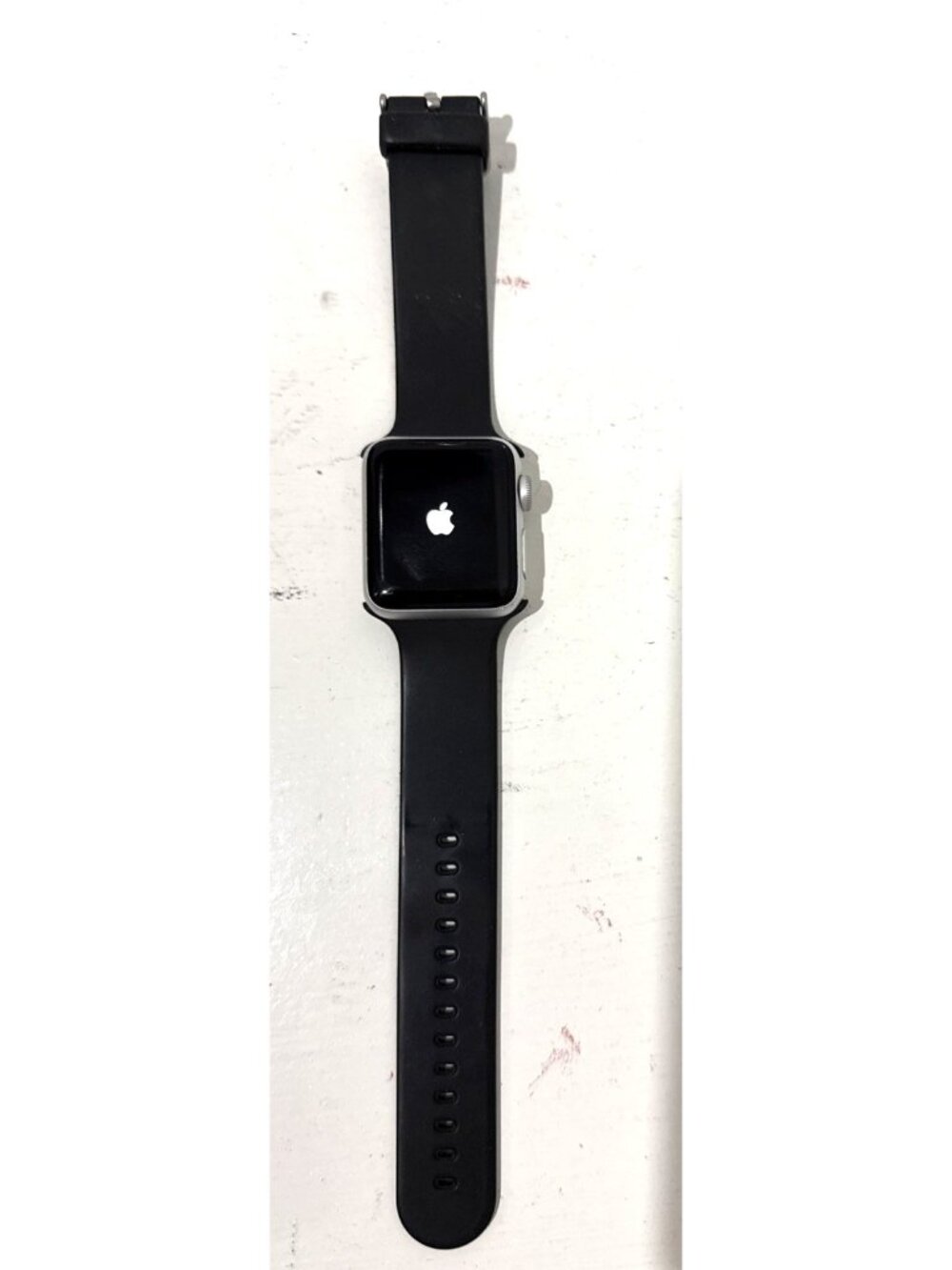 Apple Watch Series 3 GPS 38mm Aluminum Case Silver Sport Wristband Black Locked